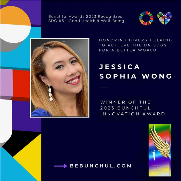 The Bunchful Awards - HONORING GIVERS HELPING TO ACHIEVE THE UN SDGS FOR A BETTER WORLD JESSICA SOPHIA WONG WINNER OF THE 2023 BUNCHFUL INNOVATION AWARD Yorkseed