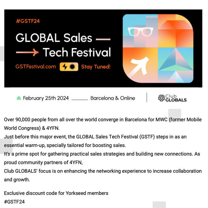 GLOBAL Sales Tech Festival (GSTF)