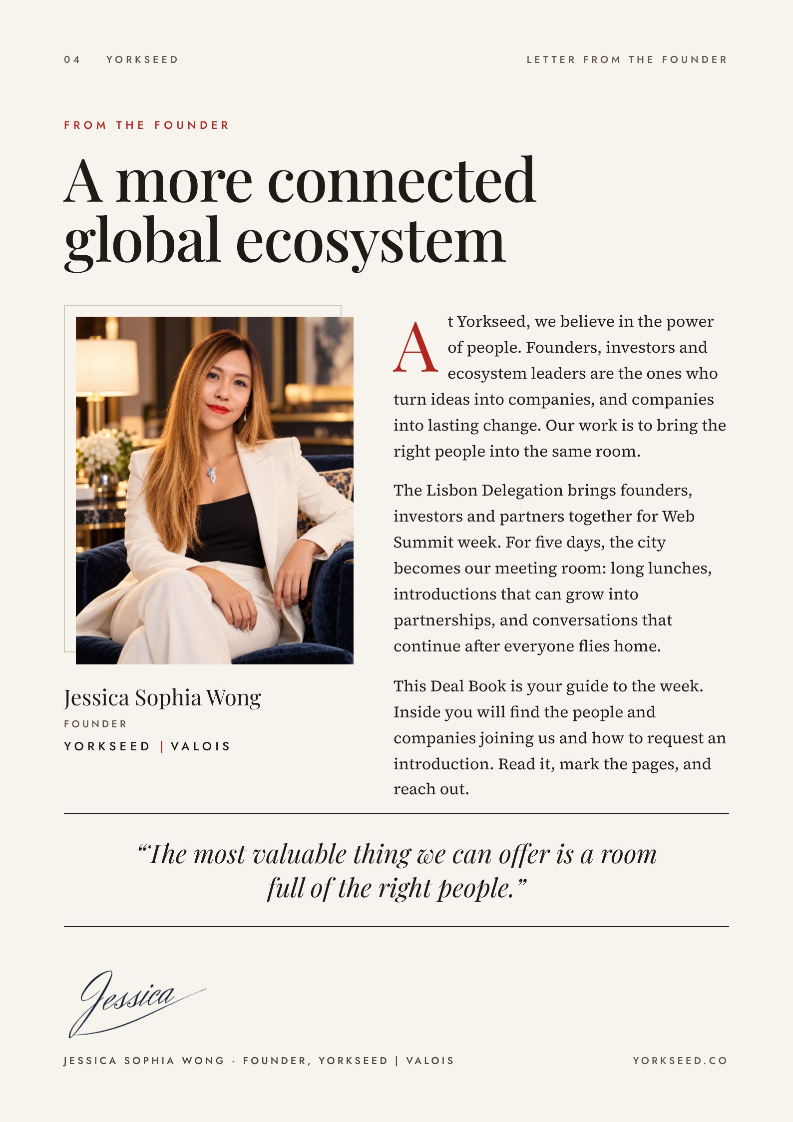 Page 4: Letter from the Founder